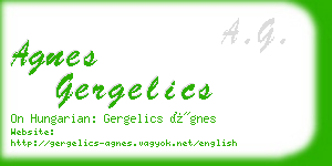 agnes gergelics business card